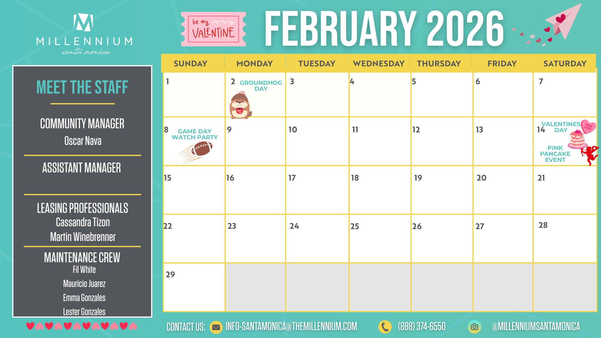 Millennium Santa Monica February Events