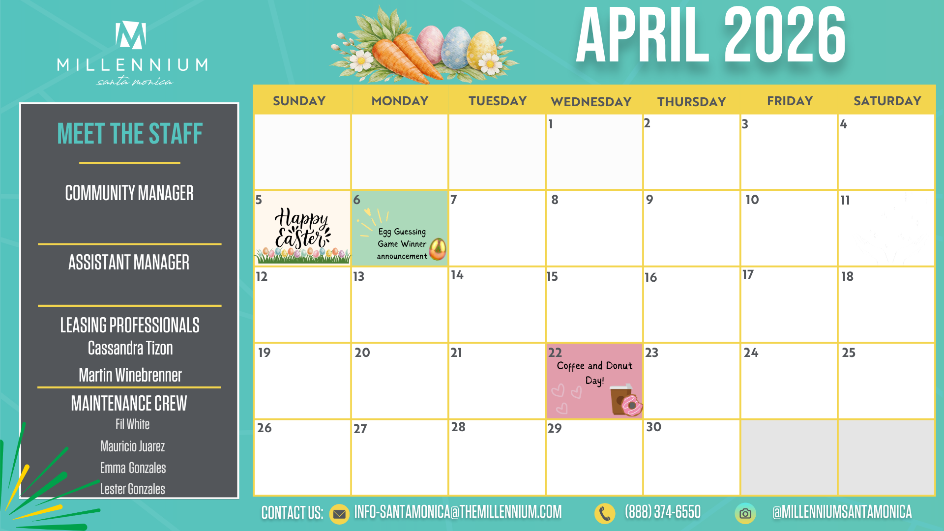 Millennium Santa Monica April Events