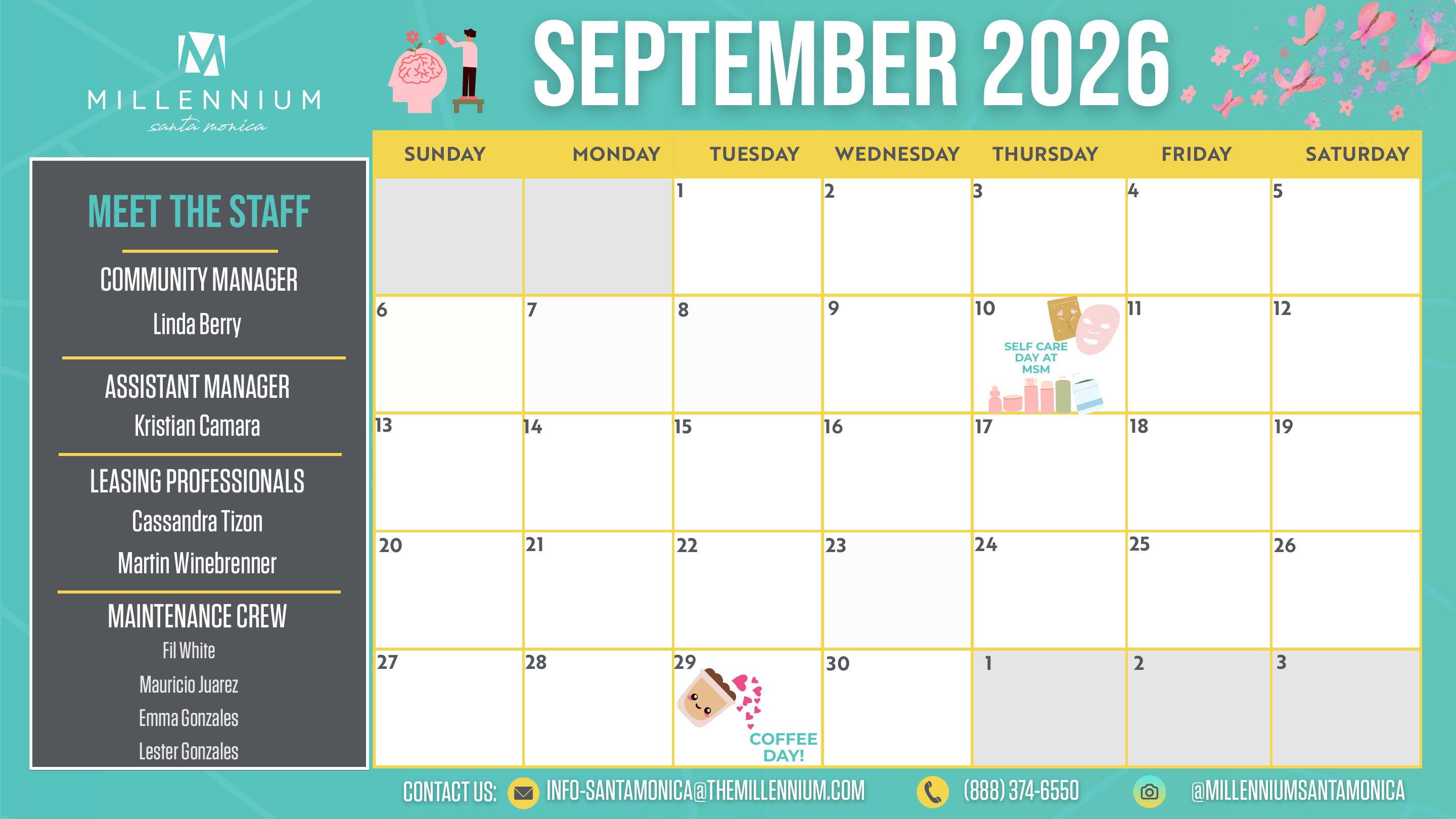 Millennium Santa Monica August Events