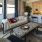 a living room with a couch and a table