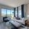 a living room with a large window
