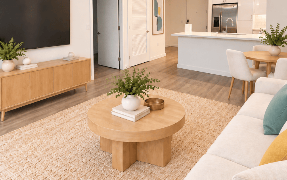 B3 - 1 bedroom floorplan layout with 1 bathroom and 723 square feet (Living Area 3)