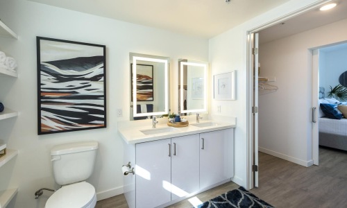 a bathroom with a toilet and sink