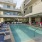 a swimming pool in a building